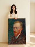 Held for scale — 32 x 48 inch canvas