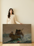 Held for scale — 48 x 32 inch canvas (original size)