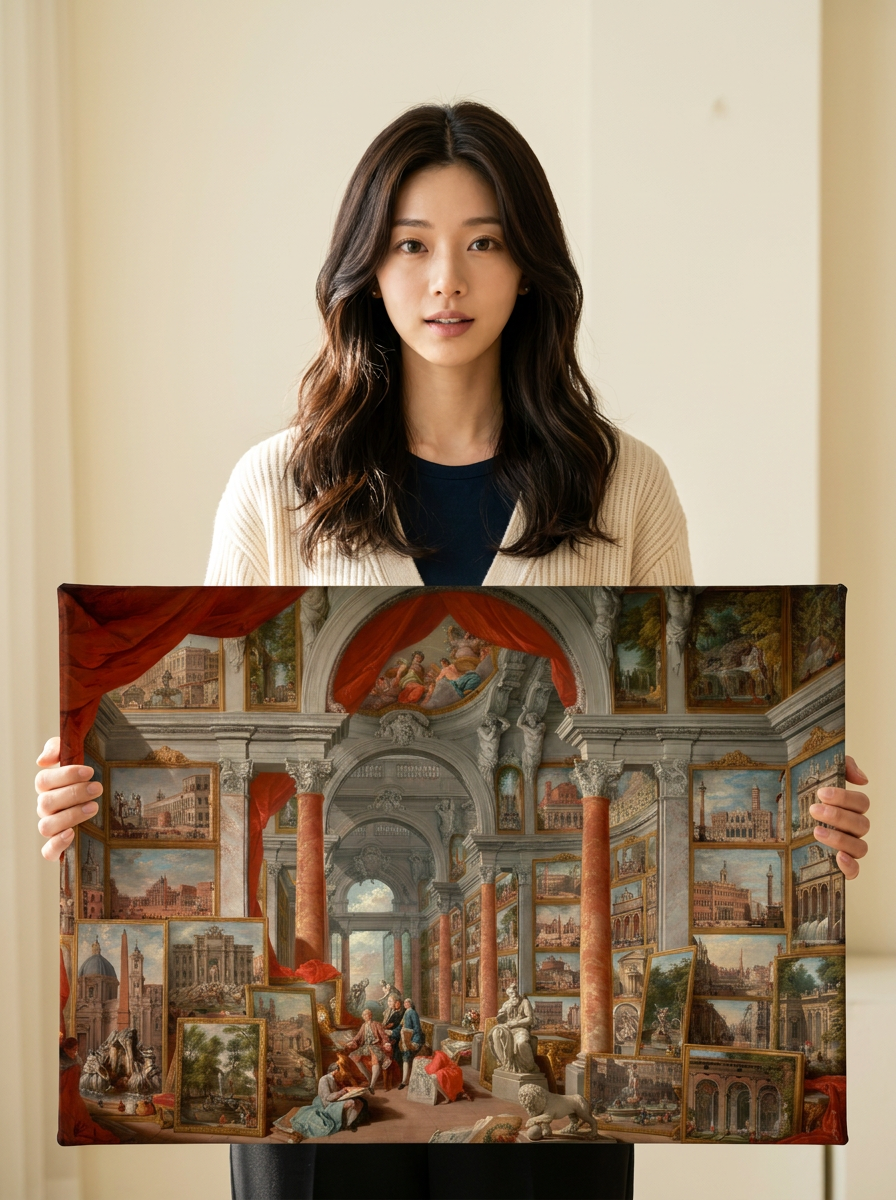 Held for scale — 24 x 18 inch canvas