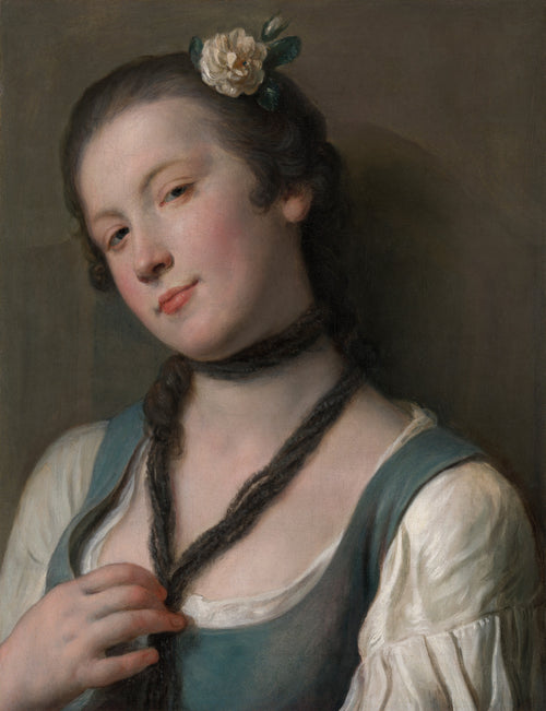 A Girl with a Flower in Her Hair — Pietro Rotari (1760/1762)