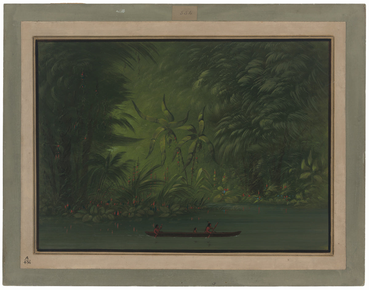 Entrance to a Lagoon, Shore of the Amazon — George Catlin (1854/1869)