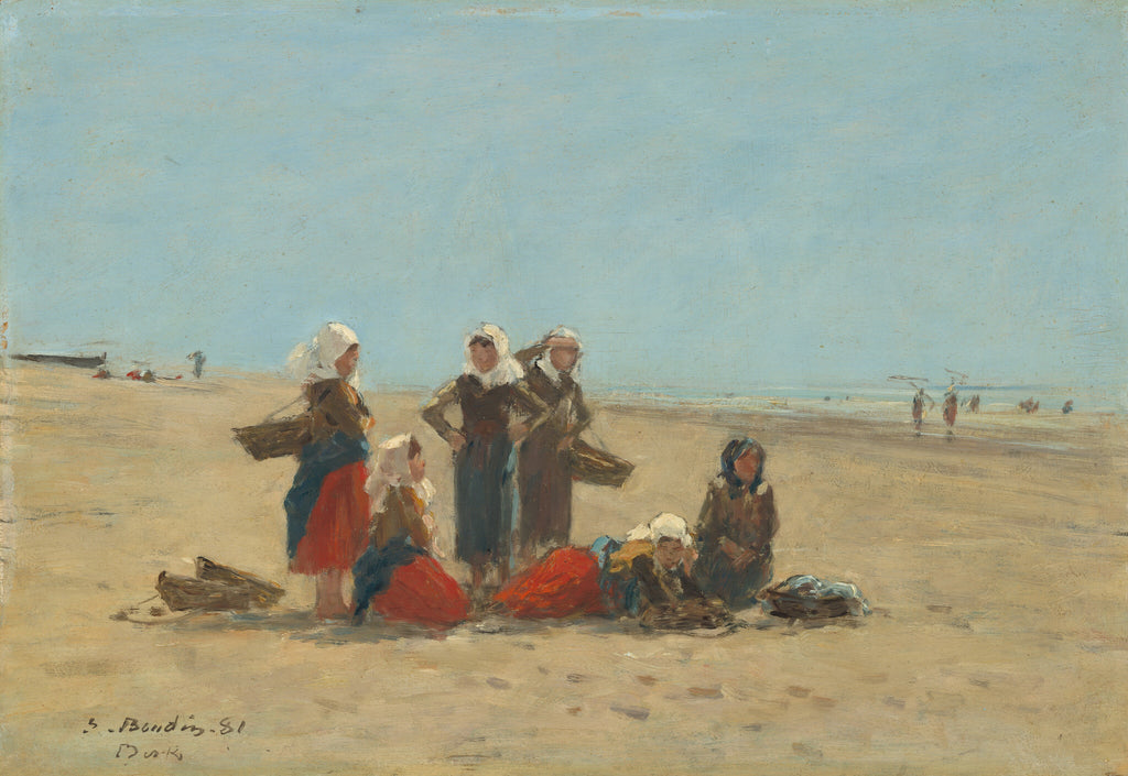 Women on the Beach at Berck — Eugène Boudin (1881)