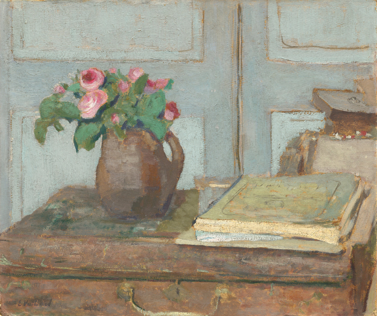 The Artist's Paint Box and Moss Roses — Edouard Vuillard (1898)