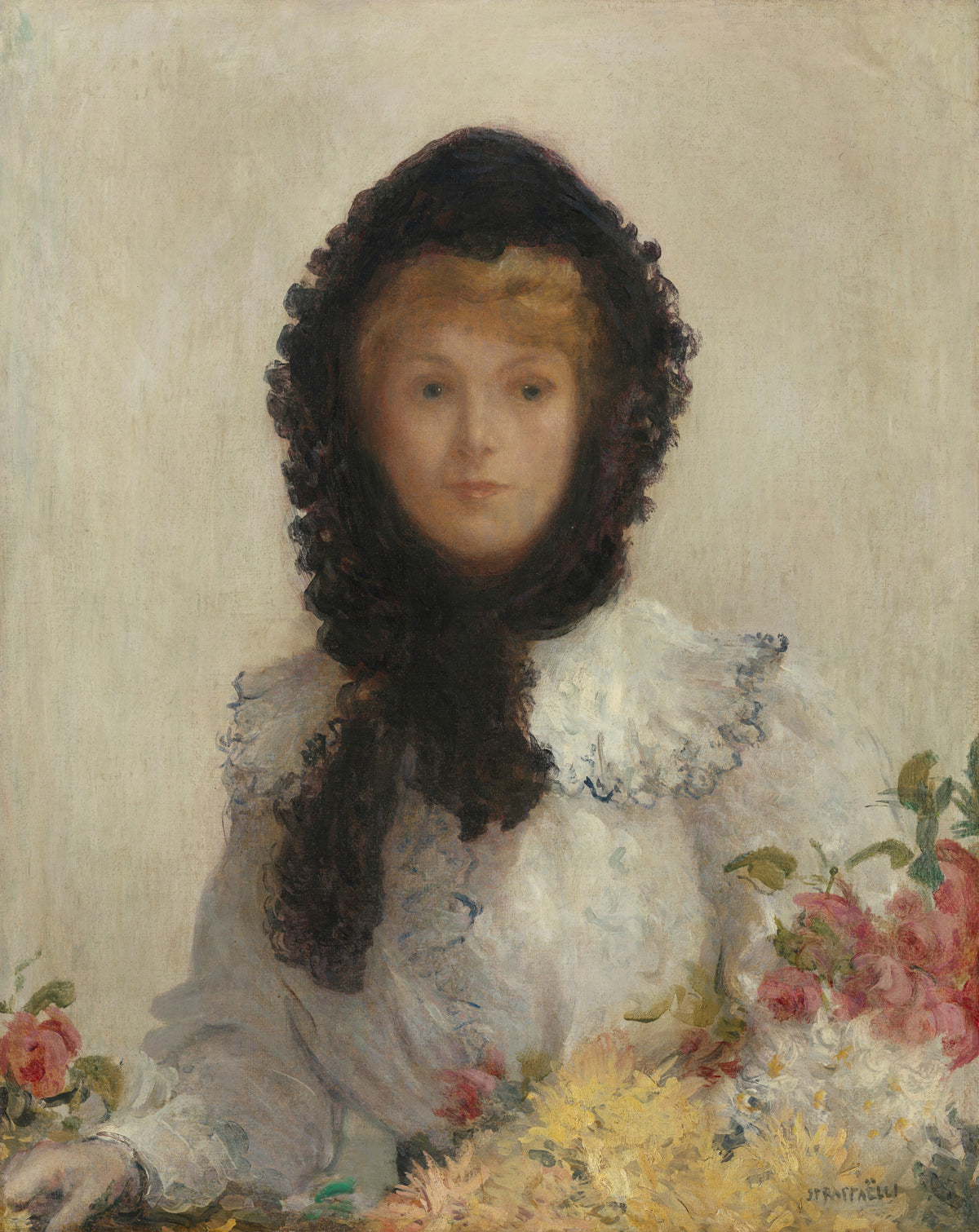 The Flower Vendor — Jean François Raffaëlli (n.d.)