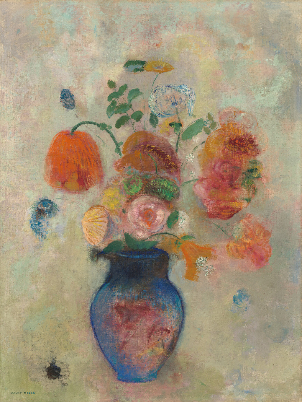Large Vase with Flowers — Odilon Redon (c. 1912)