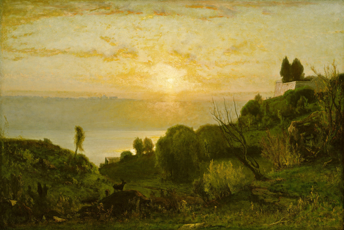 Lake Albano, Sunset — George Inness (c. 1874)