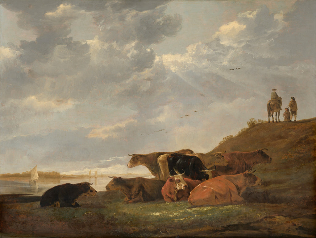 River Landscape with Cows — Aelbert Cuyp (1645/1650)