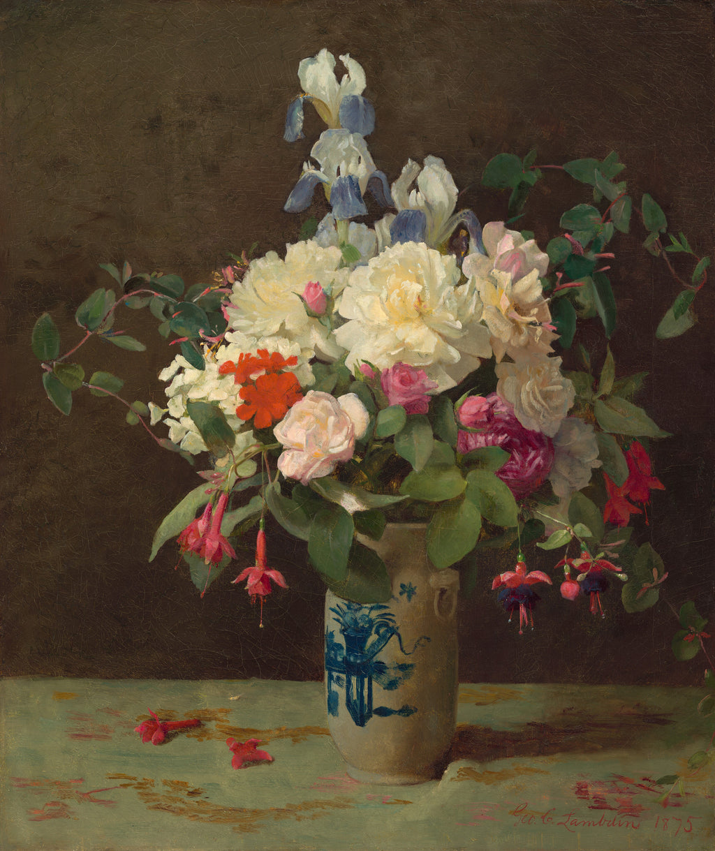 Vase of Flowers — George Cochran Lambdin (1875)