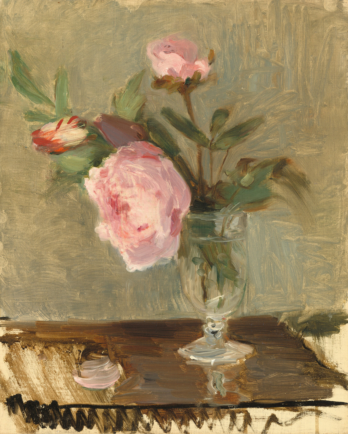 Peonies — Berthe Morisot (c. 1869)