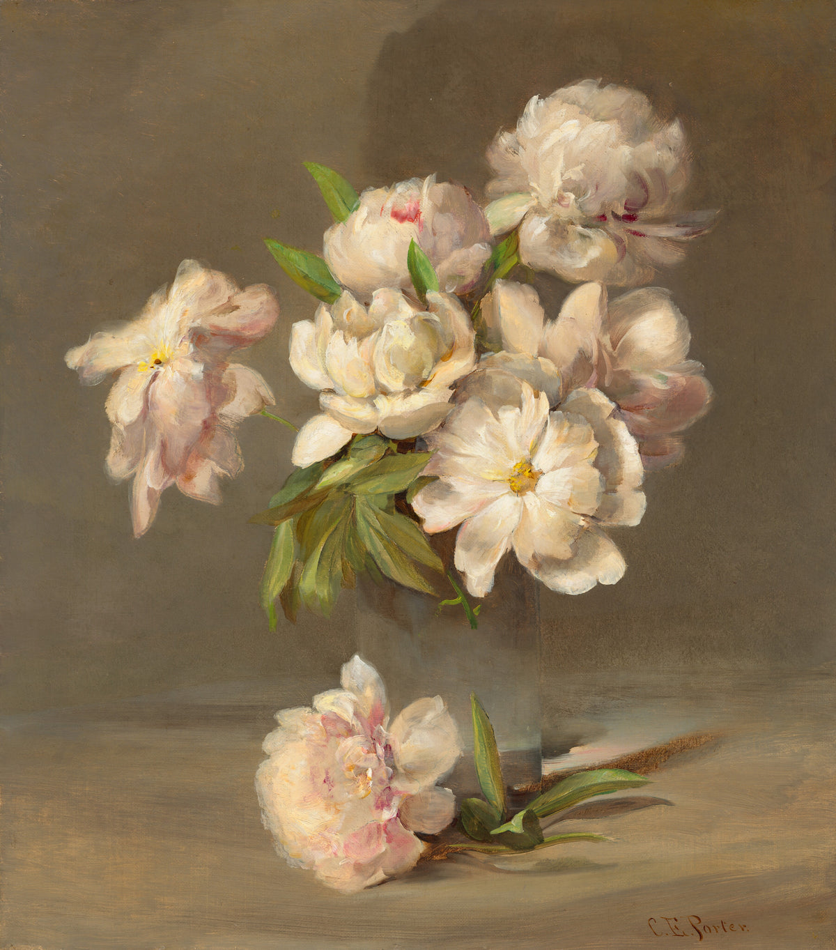 Peonies in a Vase — Charles Ethan Porter (c. 1885)