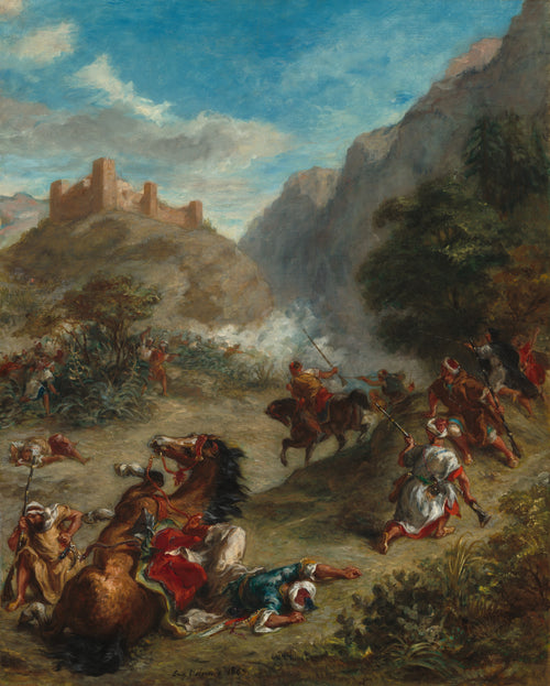 Arabs Skirmishing in the Mountains — Eugène Delacroix (1863)