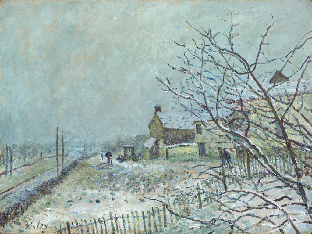 First Snow at Veneux-Nadon — Alfred Sisley (1878)
