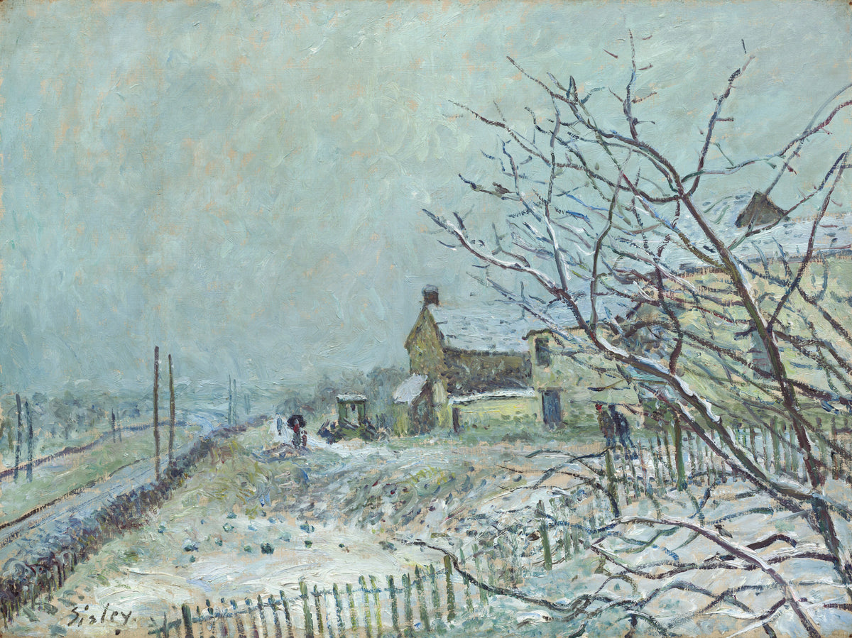 First Snow at Veneux-Nadon — Alfred Sisley (1878)