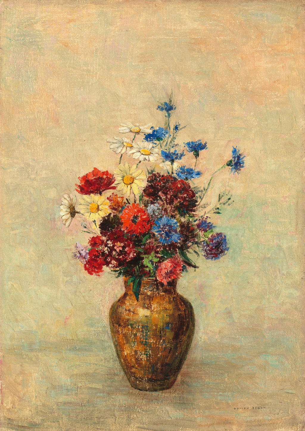 Flowers in a Vase — Odilon Redon (c. 1910)