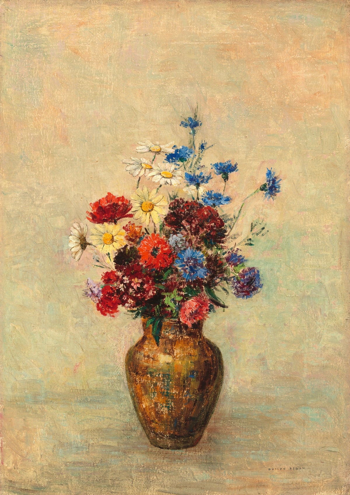 Flowers in a Vase — Odilon Redon (c. 1910)