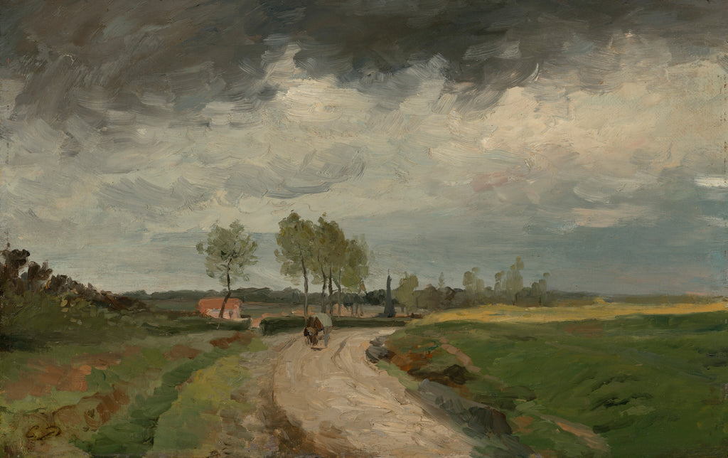 Landscape, Distant Village — Charles-François Daubigny (c. 1870/1875)