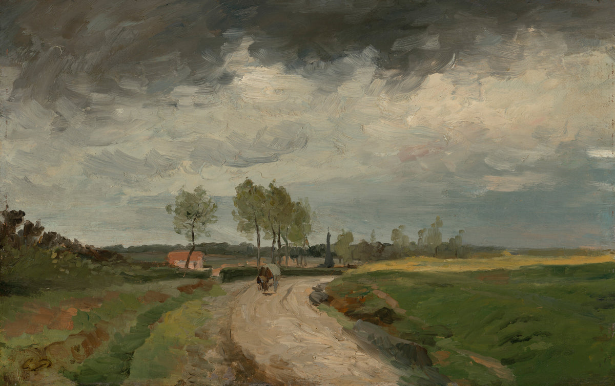 Landscape, Distant Village — Charles-François Daubigny (c. 1870/1875)