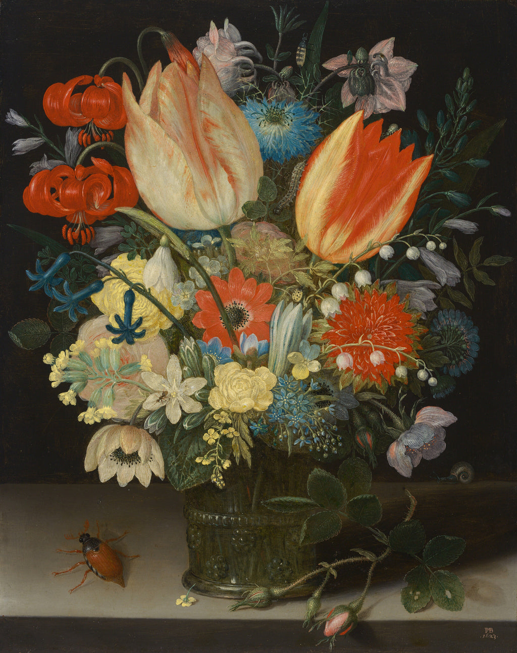 Still Life with Tulips — Peter Binoit (1623)