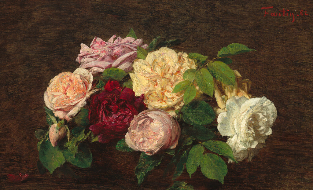 Roses de Nice on a Table — Henri Fantin-Latour (1882)