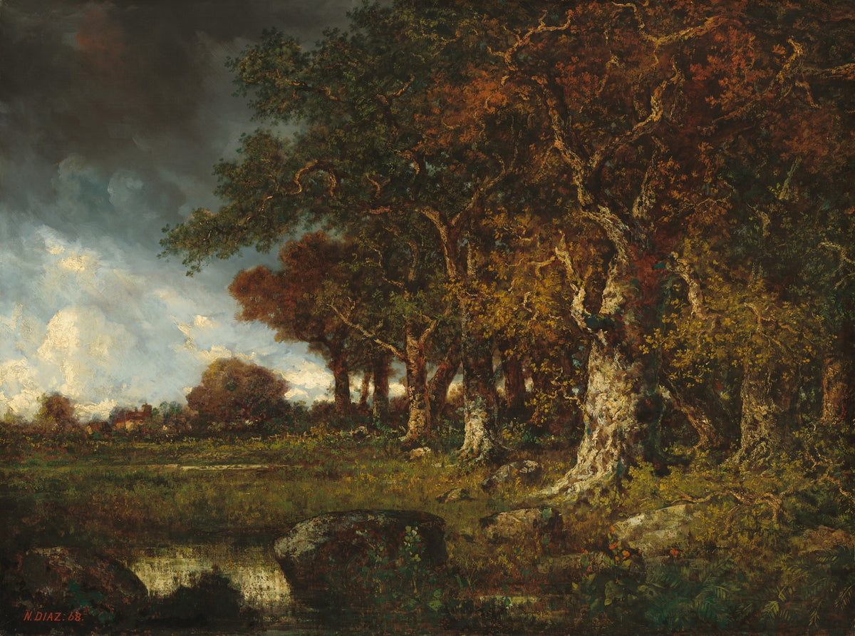 The Edge of the Forest at Les Monts-Girard, Fontainebleau — Narcisse Diaz de la Peña (1868)