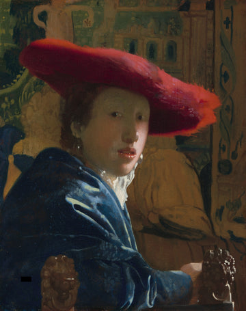 Girl with a Red Hat — Johannes Vermeer (c. 1669)