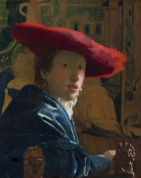 Girl with a Red Hat — Johannes Vermeer (c. 1669)