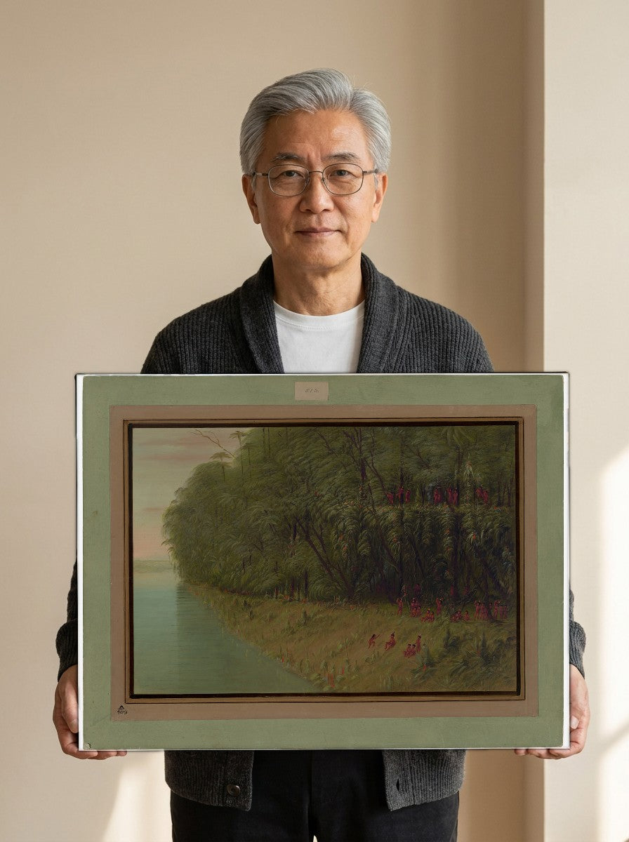 Held for scale — 24 x 18 inch canvas
