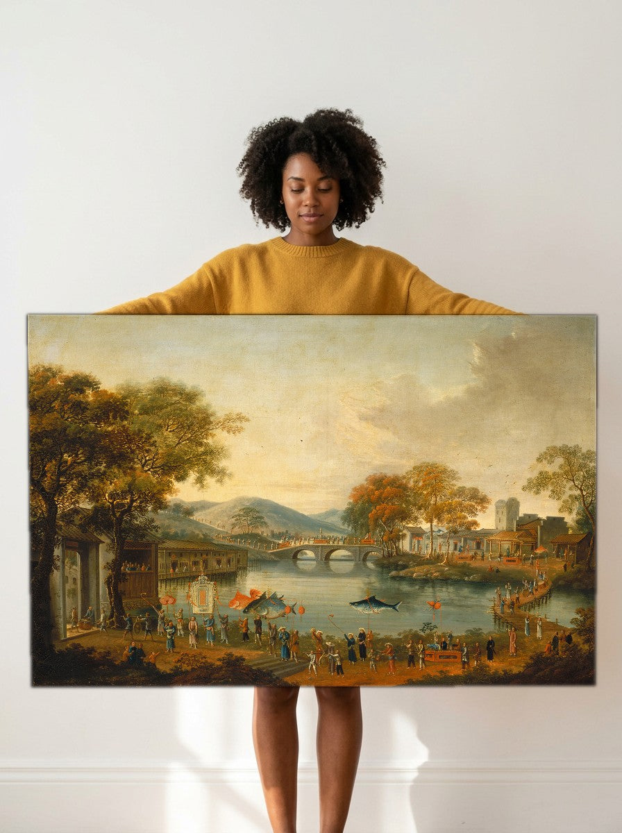 Held for scale — 36 x 24 inch canvas