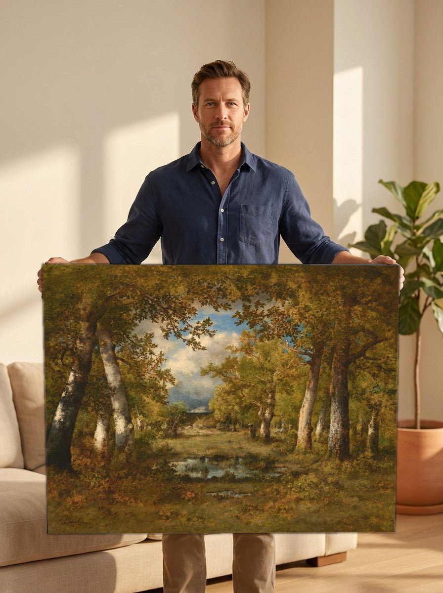 Held for scale — 36 x 24 inch canvas