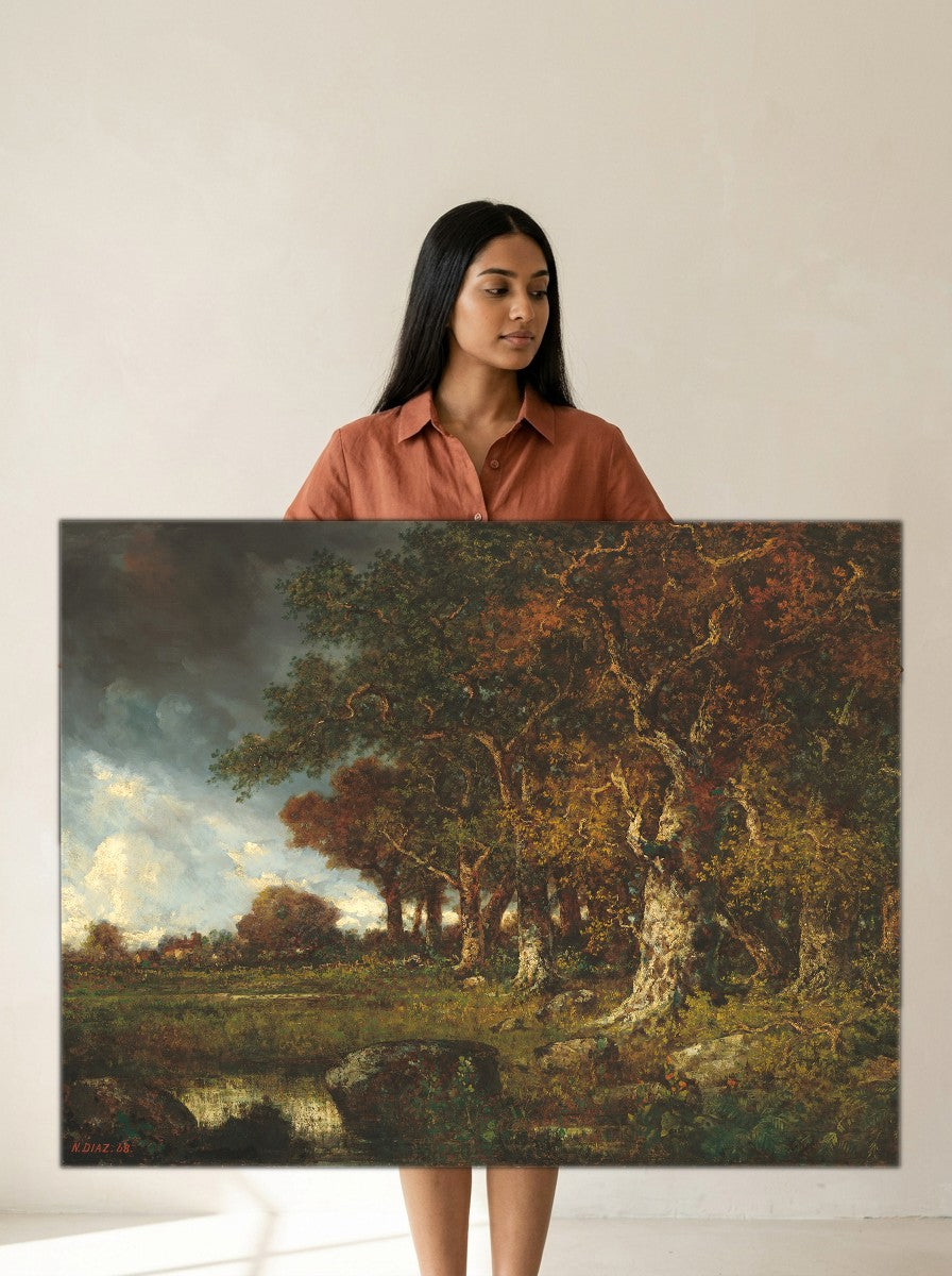 Held for scale — 36 x 24 inch canvas