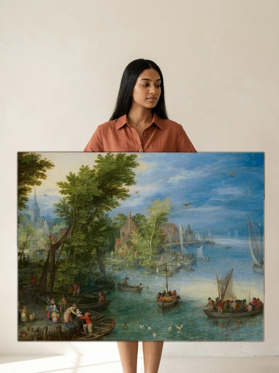 Held for scale — 36 x 24 inch canvas