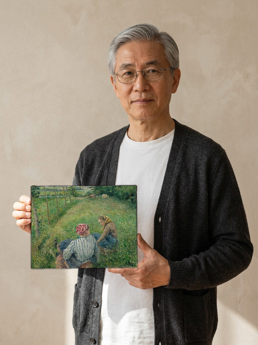 Held for scale — 10 x 8 inch canvas