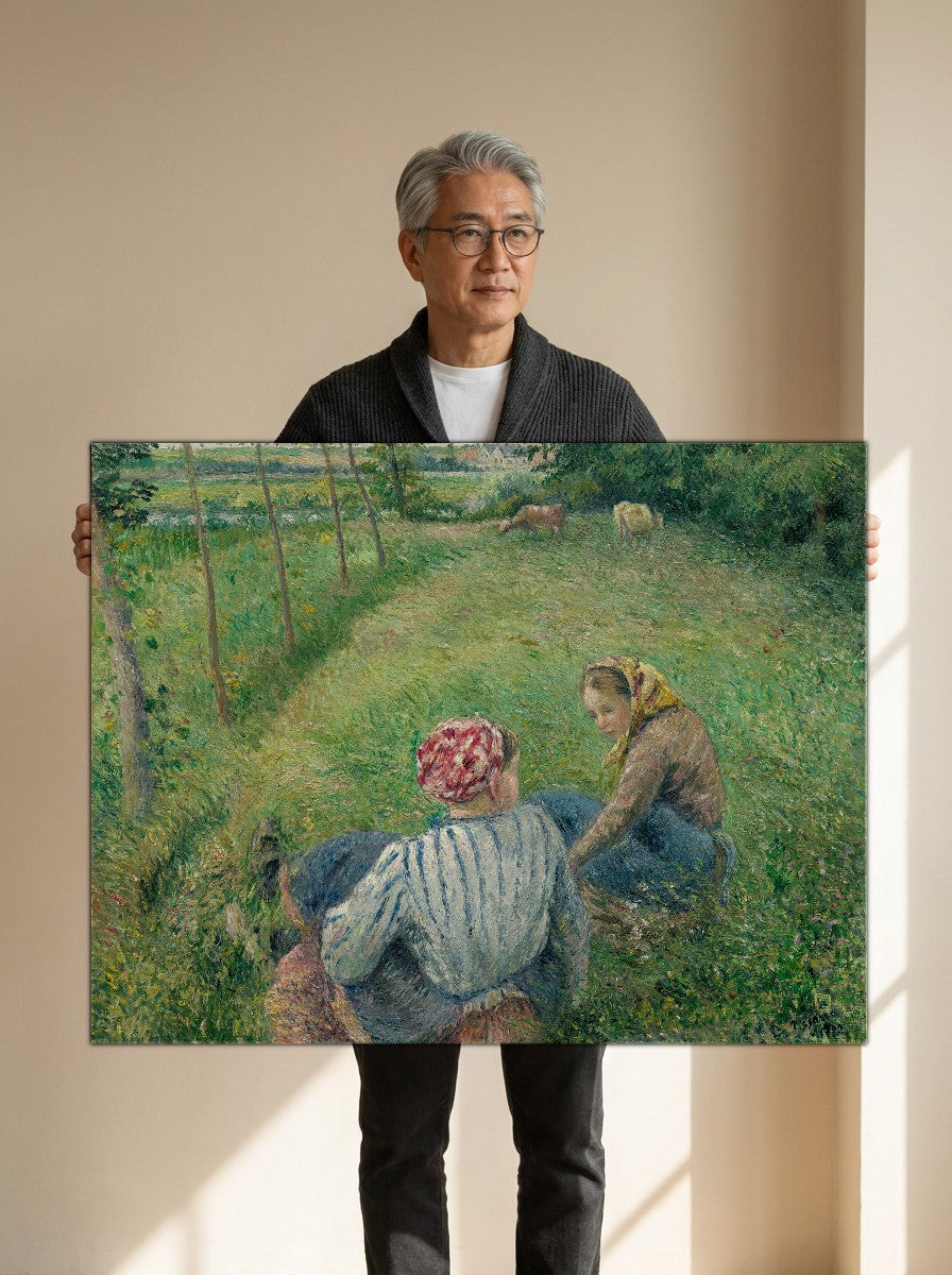 Held for scale — 36 x 24 inch canvas