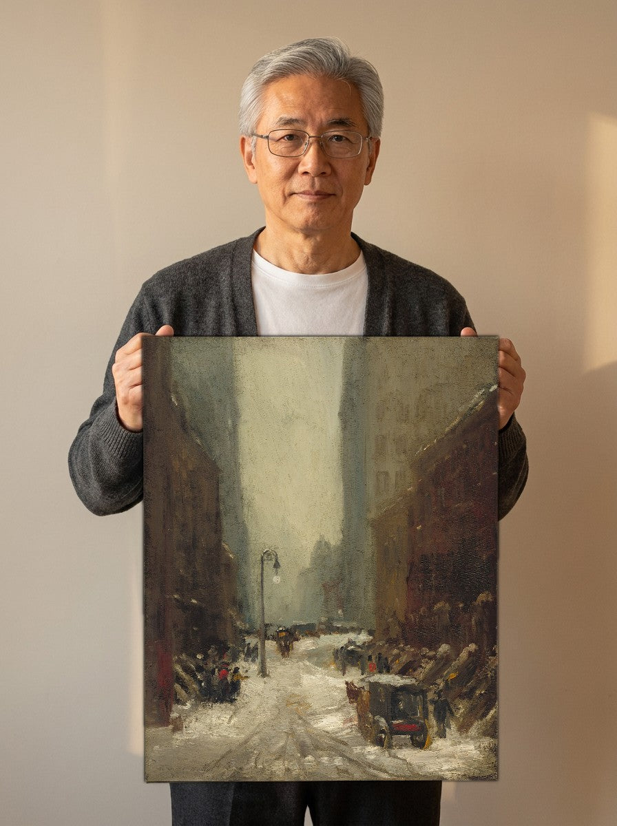 Held for scale — 18 x 24 inch canvas