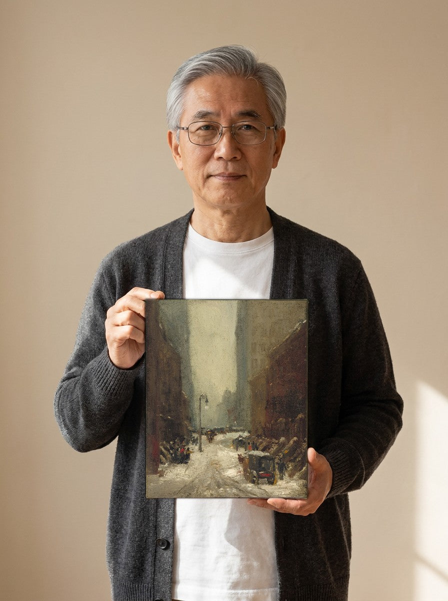 Held for scale — 8 x 10 inch canvas