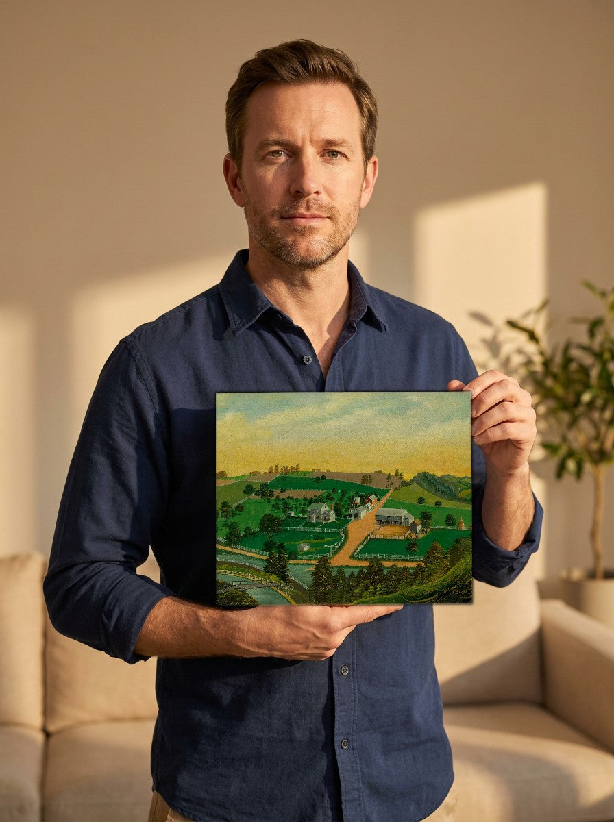Held for scale — 10 x 8 inch canvas