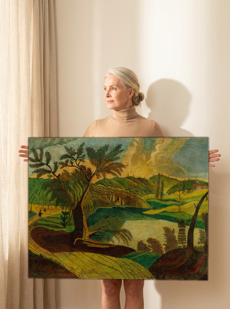 Held for scale — 36 x 24 inch canvas