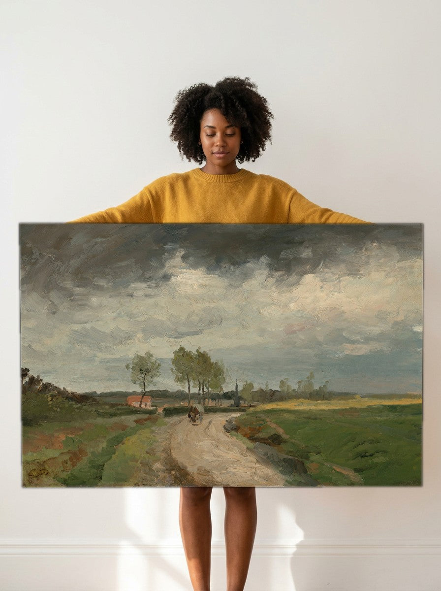Held for scale — 36 x 24 inch canvas
