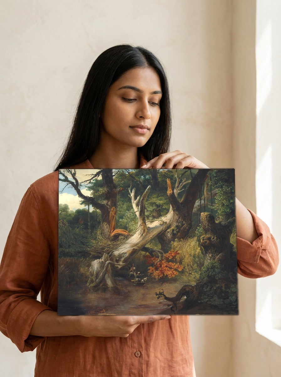 Held for scale — 10 x 8 inch canvas