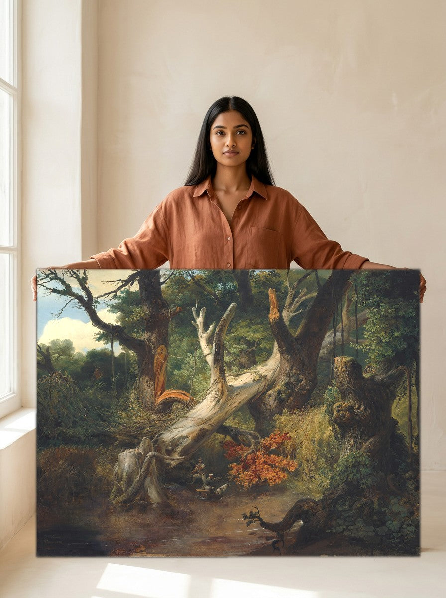 Held for scale — 36 x 24 inch canvas