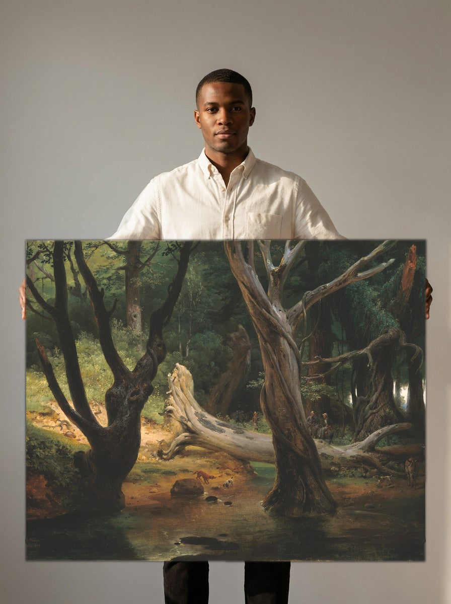 Held for scale — 36 x 24 inch canvas