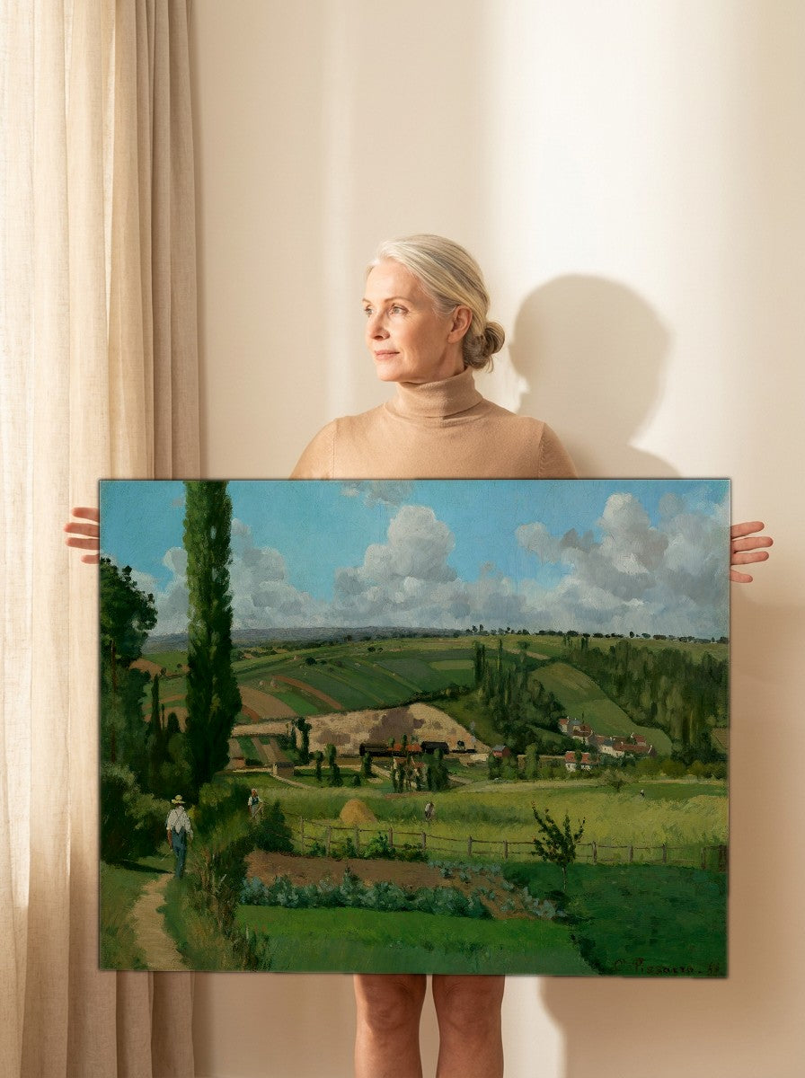 Held for scale — 36 x 24 inch canvas