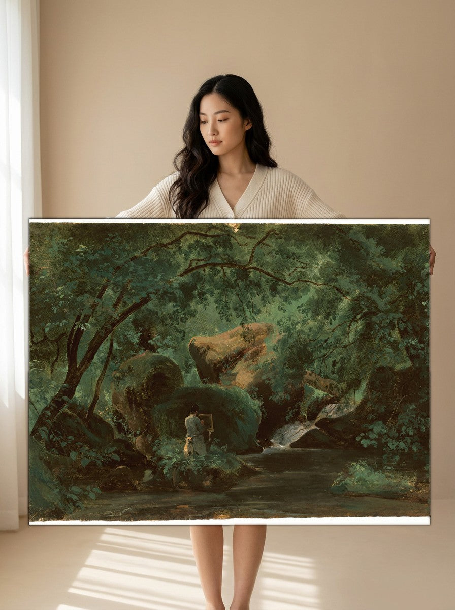 Held for scale — 36 x 24 inch canvas