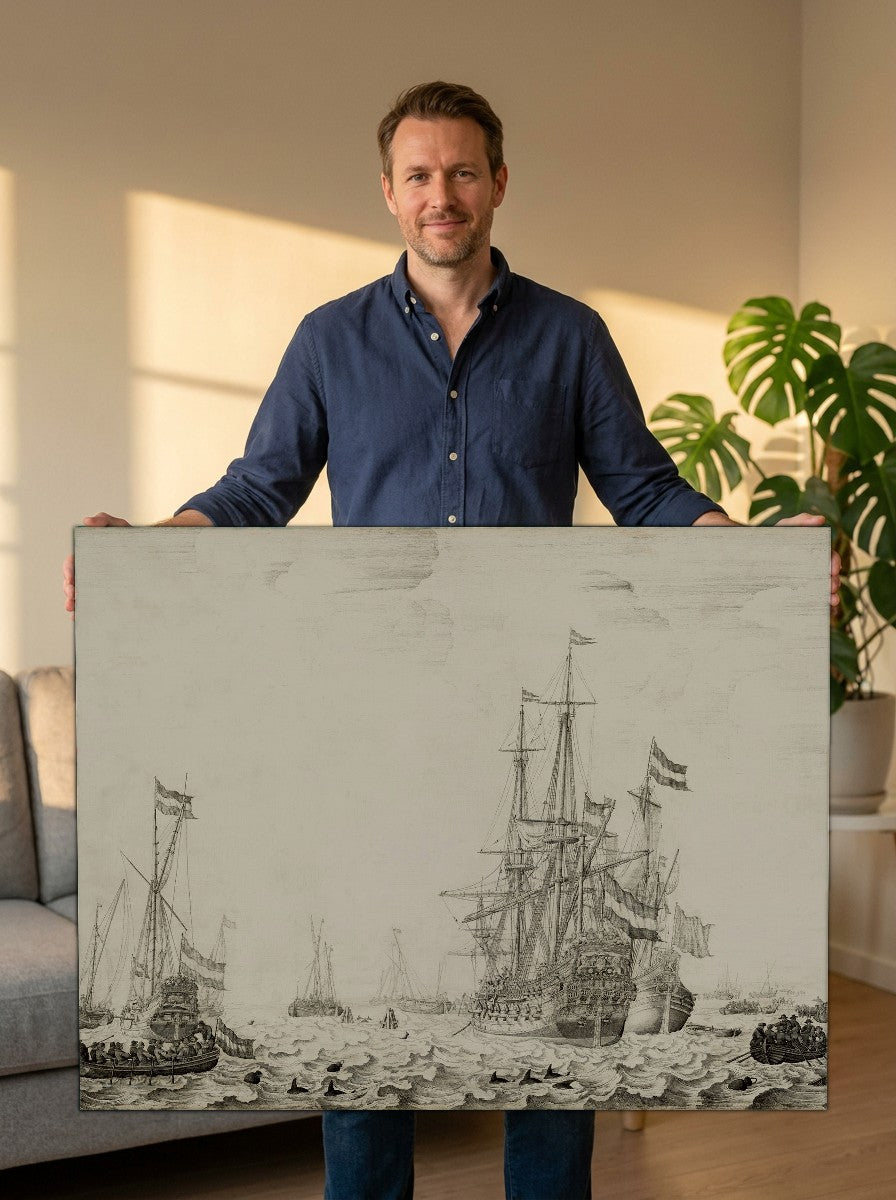 Held for scale — 36 x 24 inch canvas
