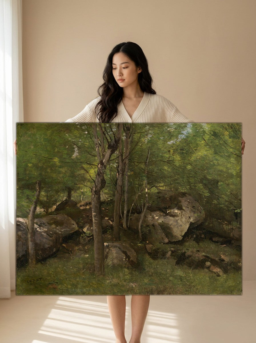 Held for scale — 36 x 24 inch canvas