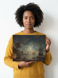 Held for scale — 10 x 8 inch canvas