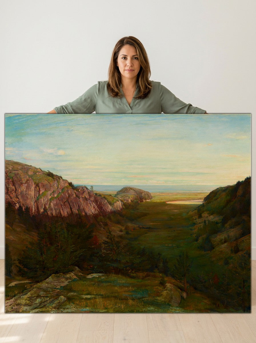 Held for scale — 36 x 24 inch canvas