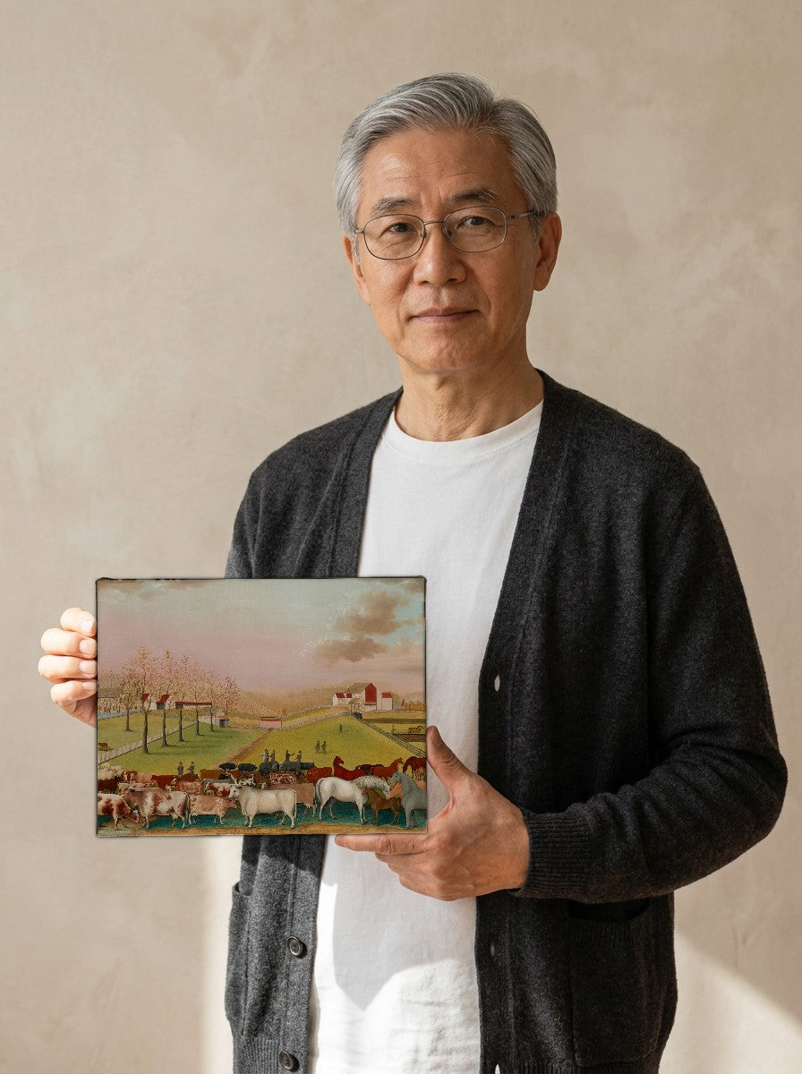 Held for scale — 10 x 8 inch canvas