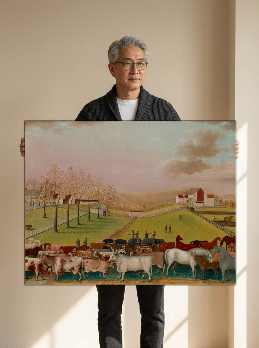Held for scale — 36 x 24 inch canvas