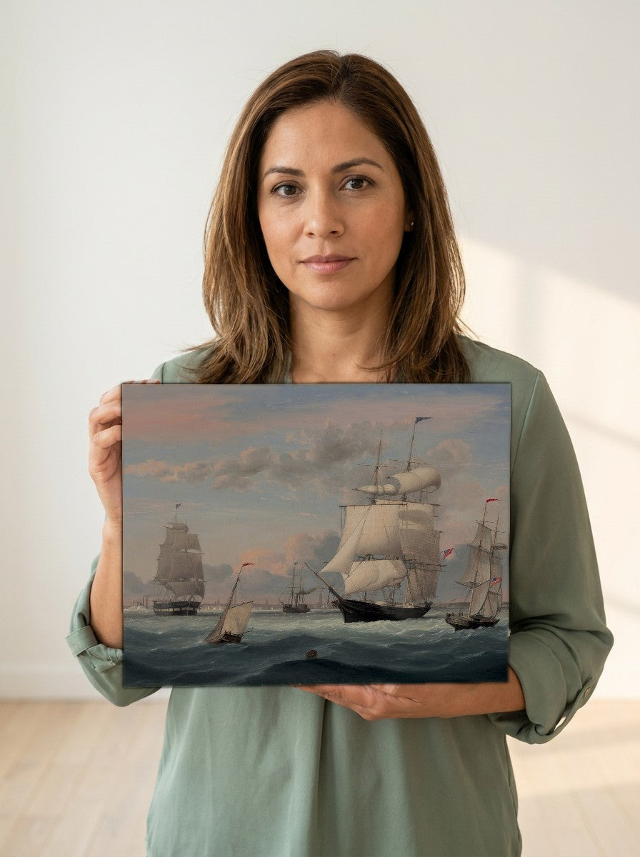 Held for scale — 10 x 8 inch canvas